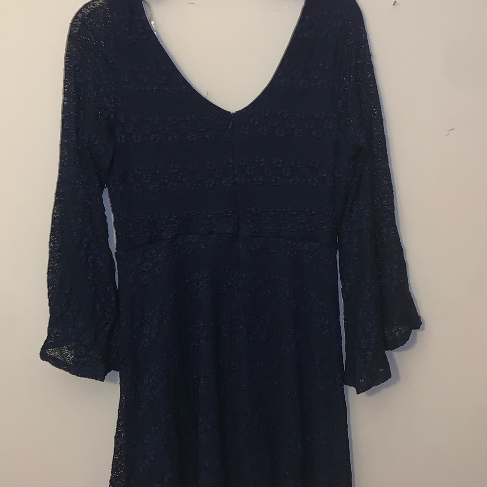 Dark blue lace dress. Size: L